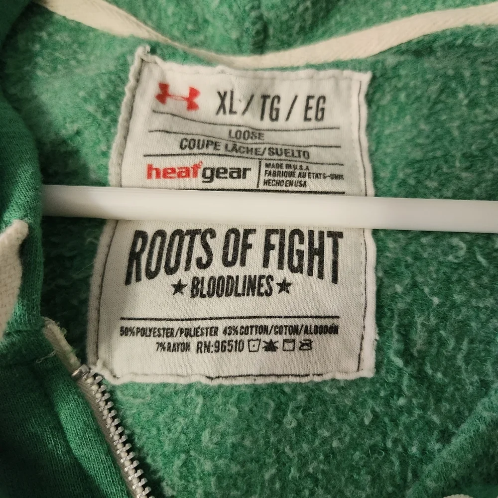 Roots Of Fight Hoodie Xl Smokin Joe Frazier World Champion Full Zip UA Boxing